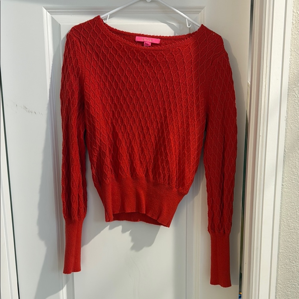 Lilly Pulitzer Jacquetta Ruby Red Sweater